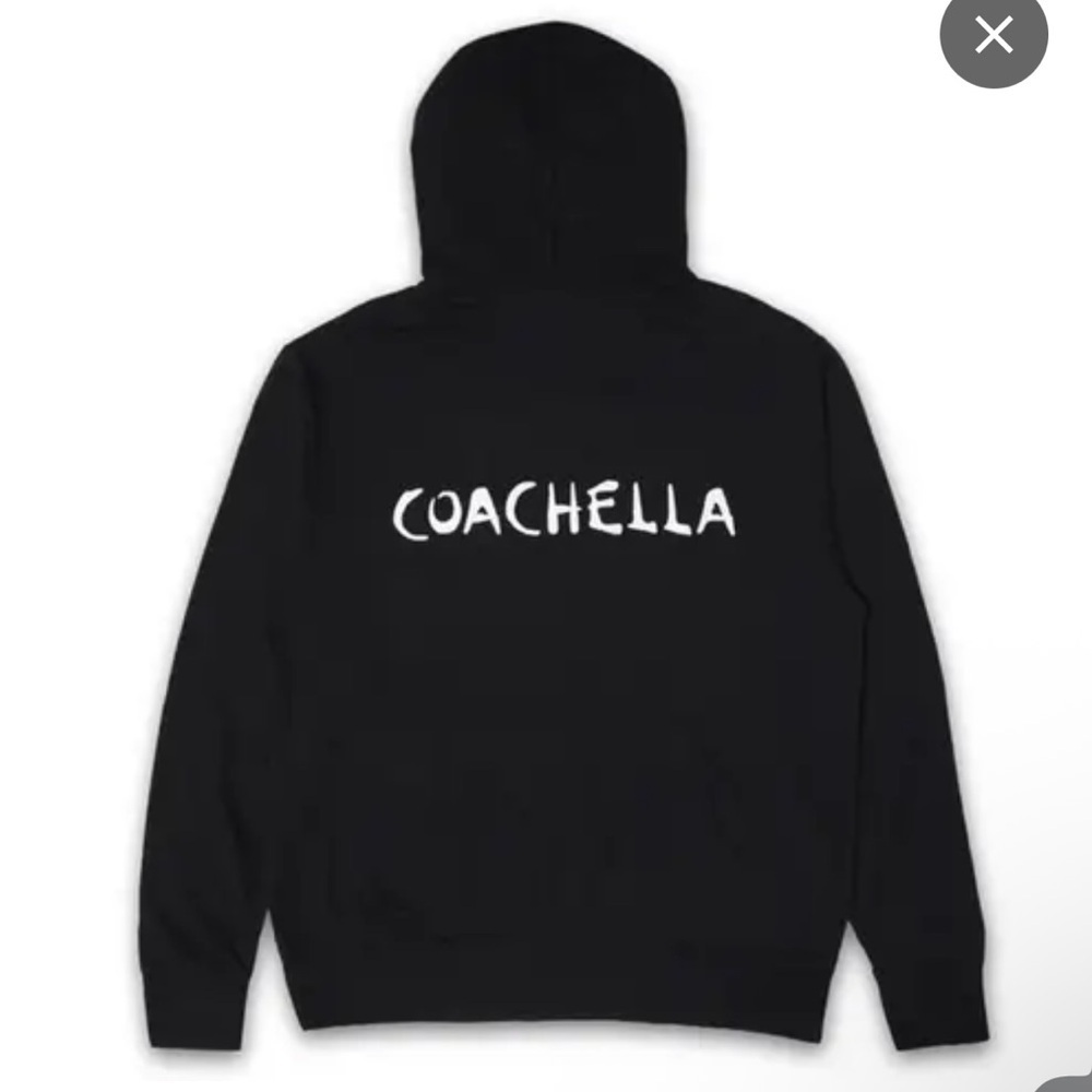 Coachella black Men's fleece roadie sweatshirt Hoodie Sz small s music festival